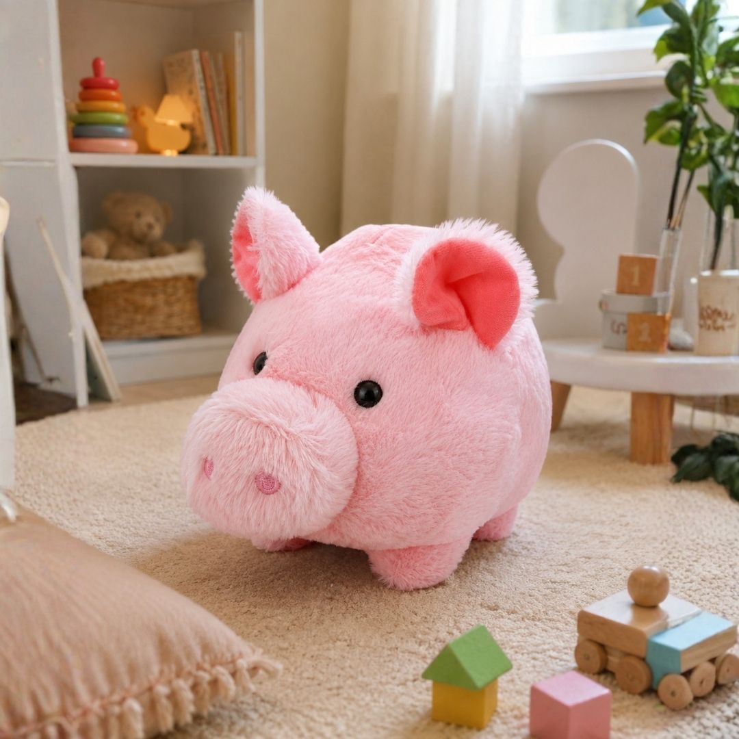 Alcancía de Peluche en Forma de Animal para Niños 30 cm