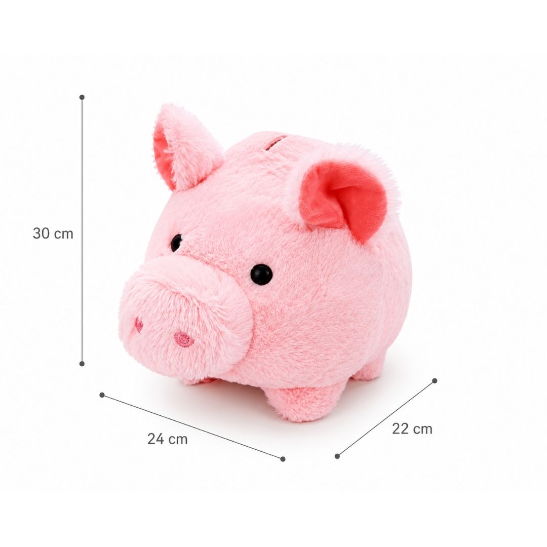 Alcancía de Peluche en Forma de Animal para Niños 30 cm