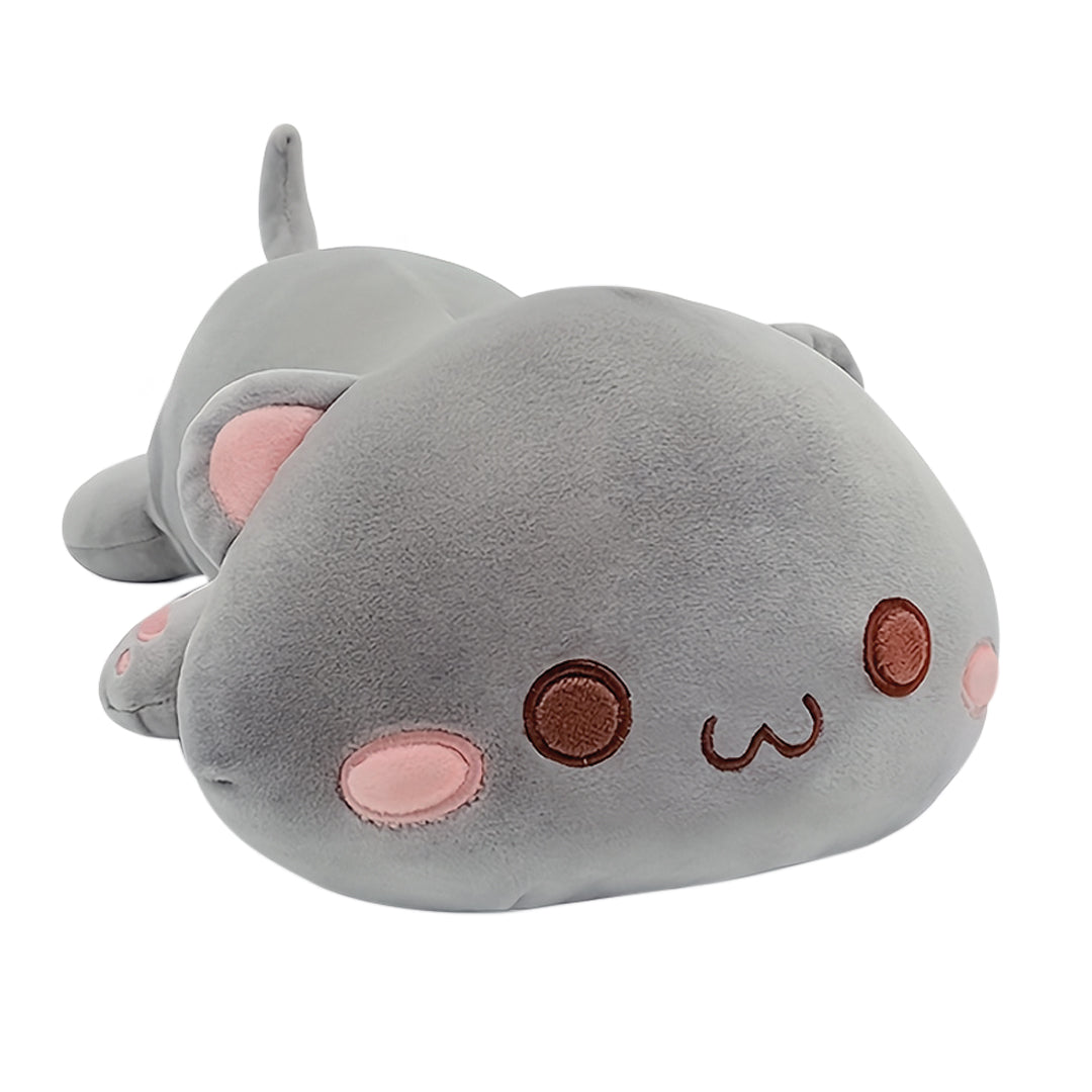 Muñeco de Peluche - Gato Acostado Gris