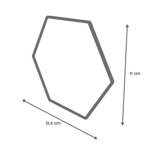 Espejo de Cristal Adhesivo Hexagonal