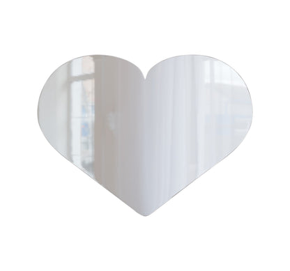Espejo de Cristal Adhesivo Corazón