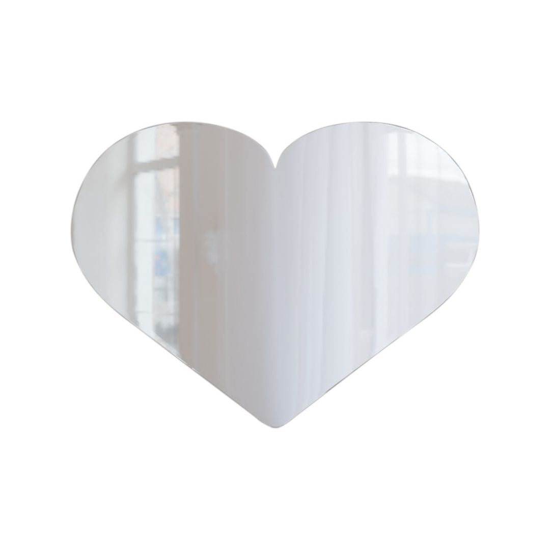 Sticker tipo Espejo de Cristal Adhesivo Corazón