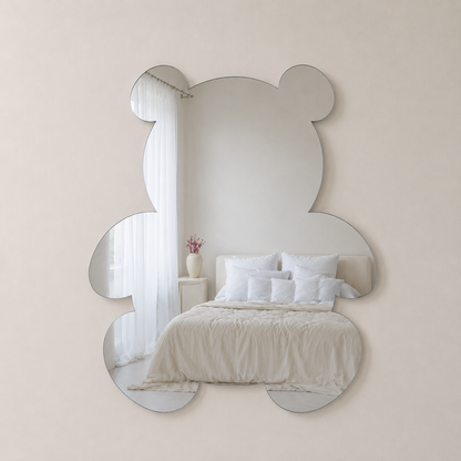 Sticker tipo Espejo de Cristal Adhesivo con Forma de Oso