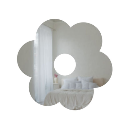 Sticker tipo Espejo de Cristal Adhesivo en Forma de Flor