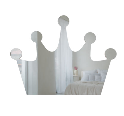 Espejo de Cristal Adhesivo en Forma de Corona