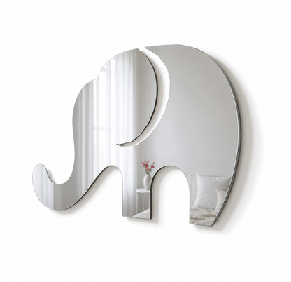 Sticker tipo Espejo de Cristal Adhesivo con Forma de Elefante