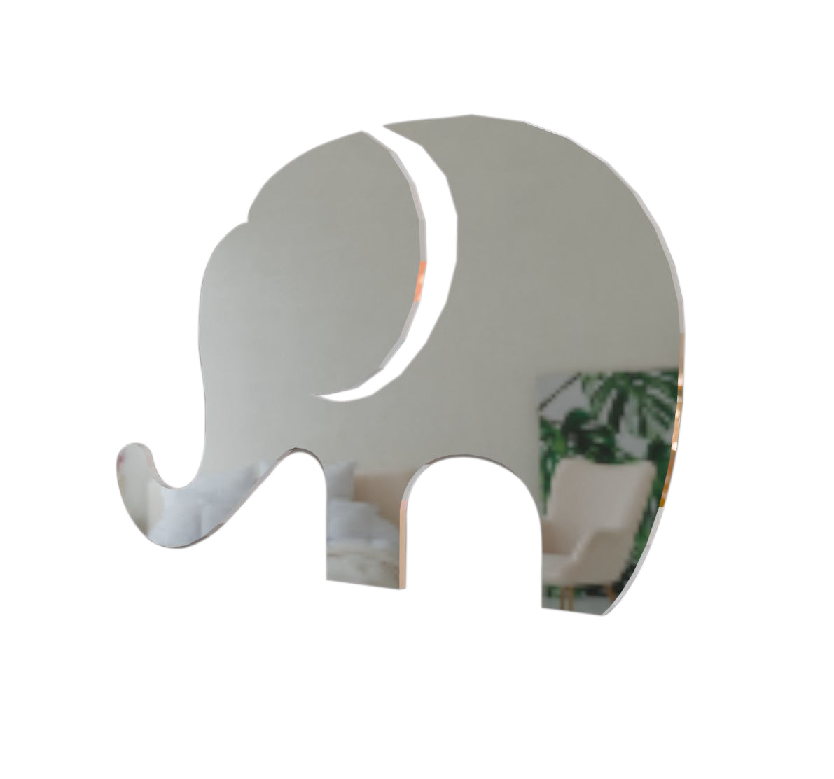 Espejo de Cristal Adhesivo con Forma de Elefante