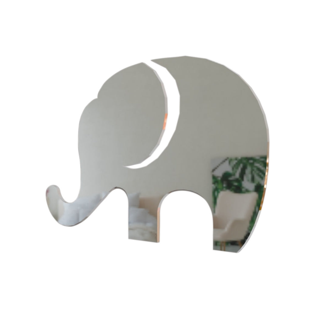 Sticker tipo Espejo de Cristal Adhesivo con Forma de Elefante