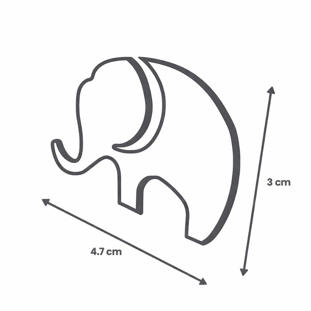 Sticker tipo Espejo de Cristal Adhesivo con Forma de Elefante