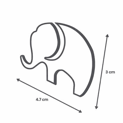 Sticker tipo Espejo de Cristal Adhesivo con Forma de Elefante