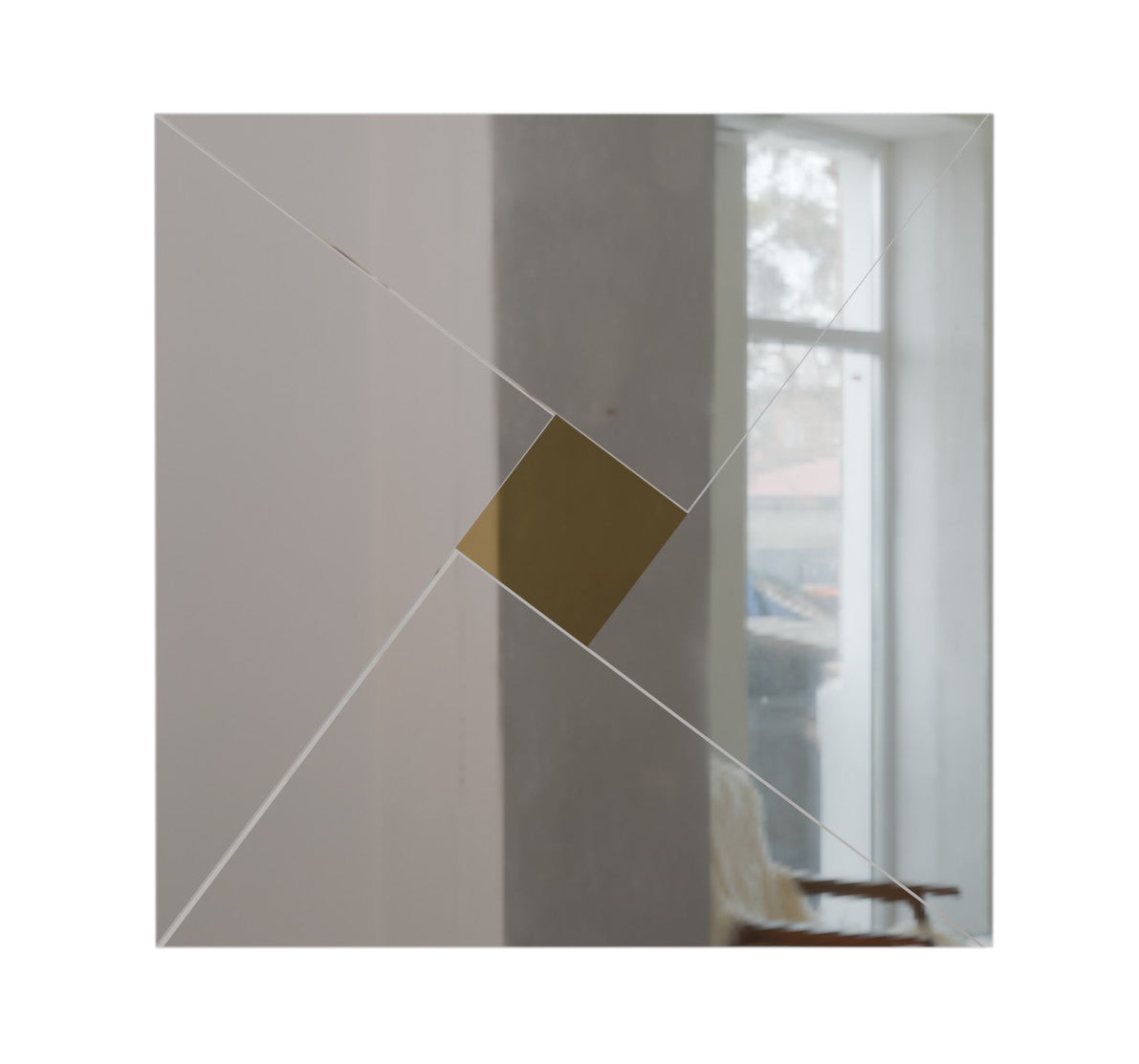 Sticker de Espejo Decorativo - Triángulos Entrelazados