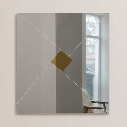 Sticker de Espejo Decorativo - Triángulos Entrelazados
