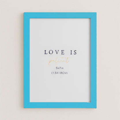 Juego de Portarretratos Minimalistas Múltiple Gris y Azul Turquesa