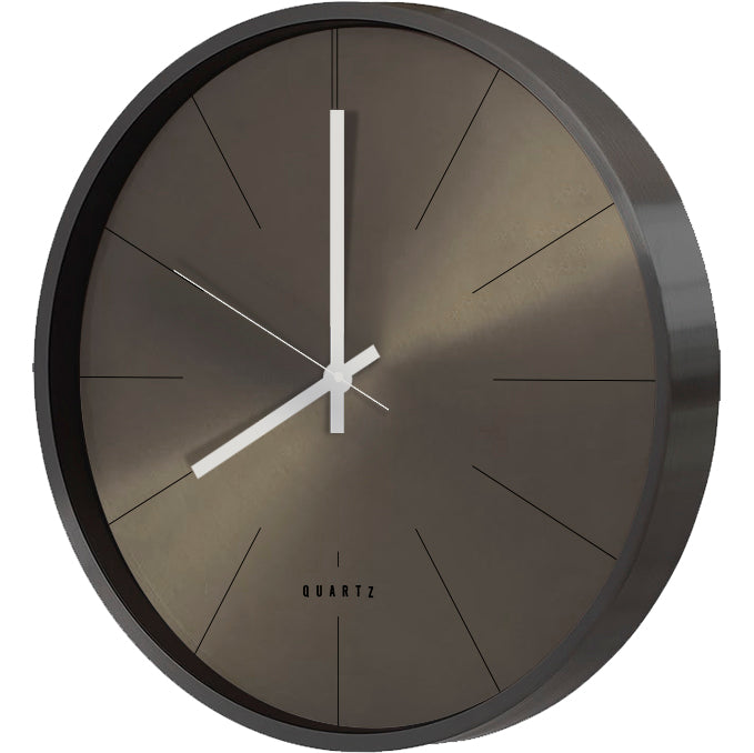 Reloj Pared Aluminio Ocre Oscuro | Modelo MC1089 | 30x4x30 cm