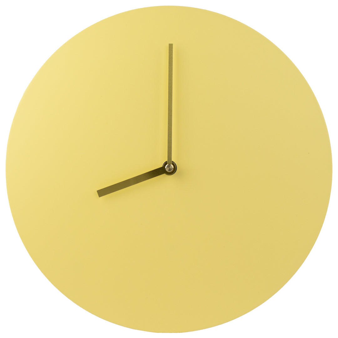 Reloj Pared Amarillo Minimalista | Modelo MC3064Y | 30x4x30 cm