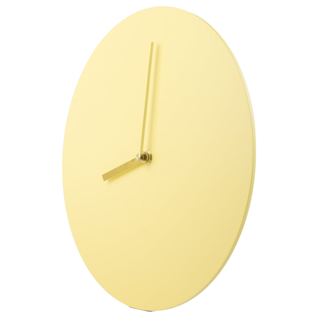 Reloj Pared Amarillo Minimalista