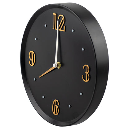 Reloj de Pared Negro/ Dorado
