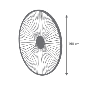 Tapete Circular Casimir Beige - 160 cm