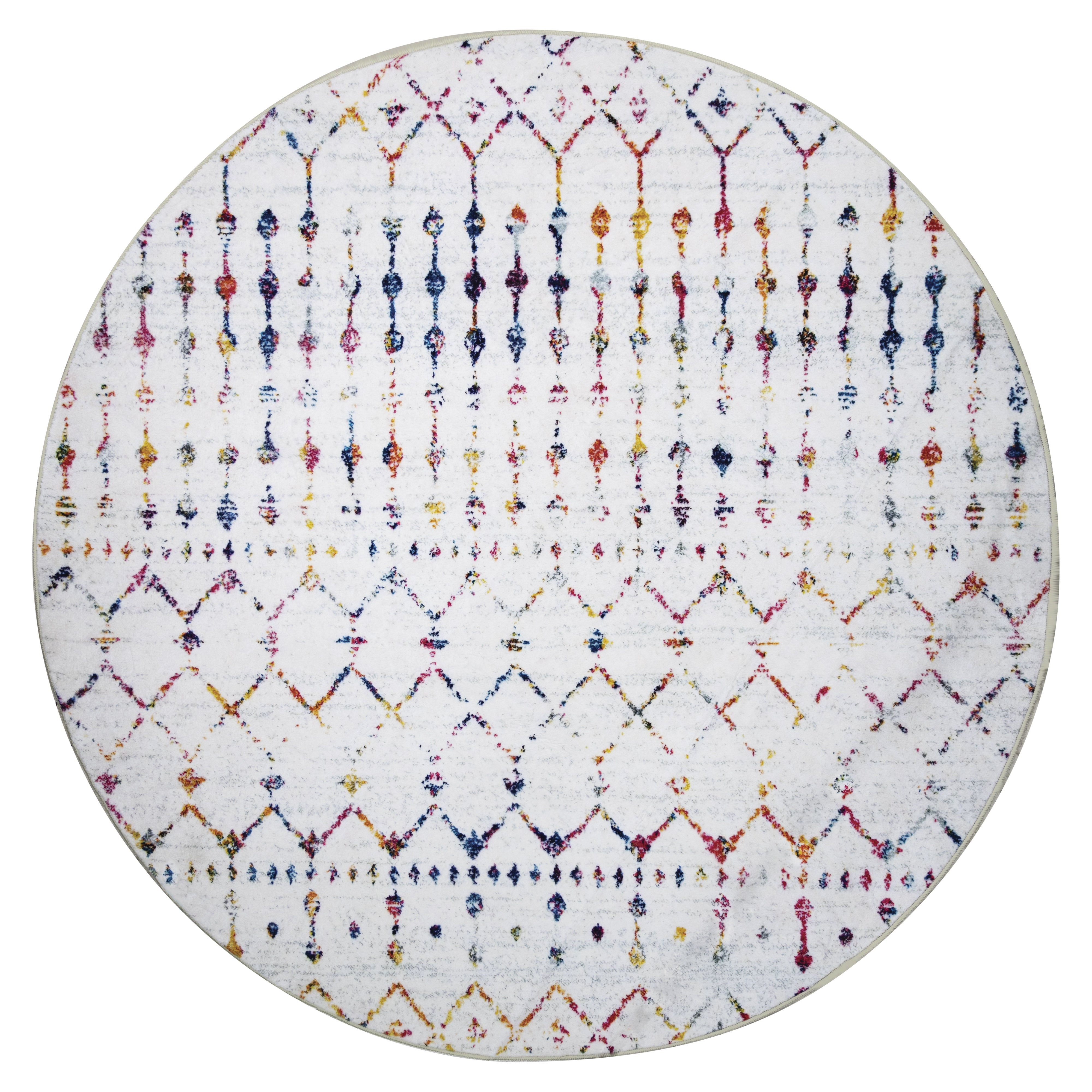 Tapete Circular Boho Chic Multicolor - 120 cm