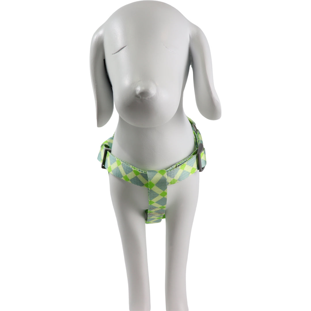 Arnés para Mascota Ajustable Geométrico Verde/Amarillo - 70 cm