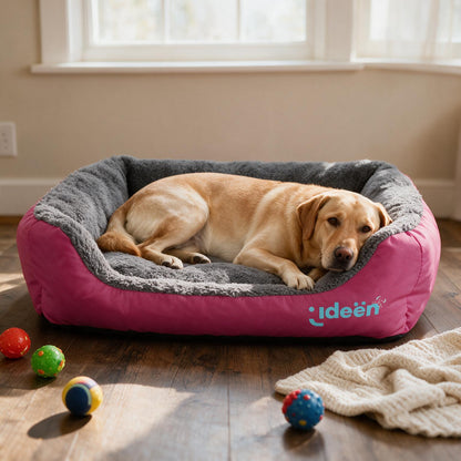 Cama para Mascotas Acolchonada Color Rosa - Suave, Resistente y Cómoda