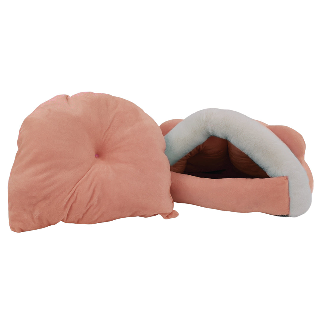 Cama Cueva para Gatos Color Café Claro- Mediana