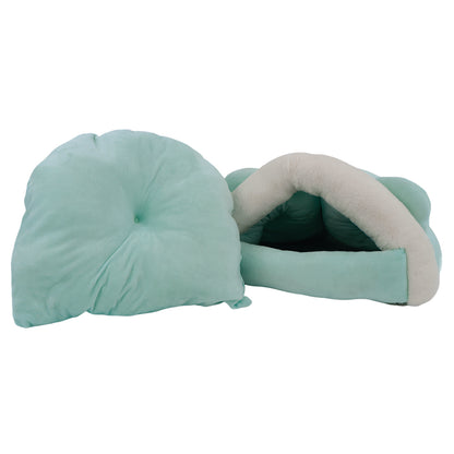Cama Cueva para Gatos Color Verde - Mediana