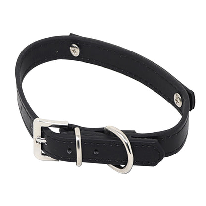 Collar para Mascota - Cuero Negro con Estoperoles 30 cm