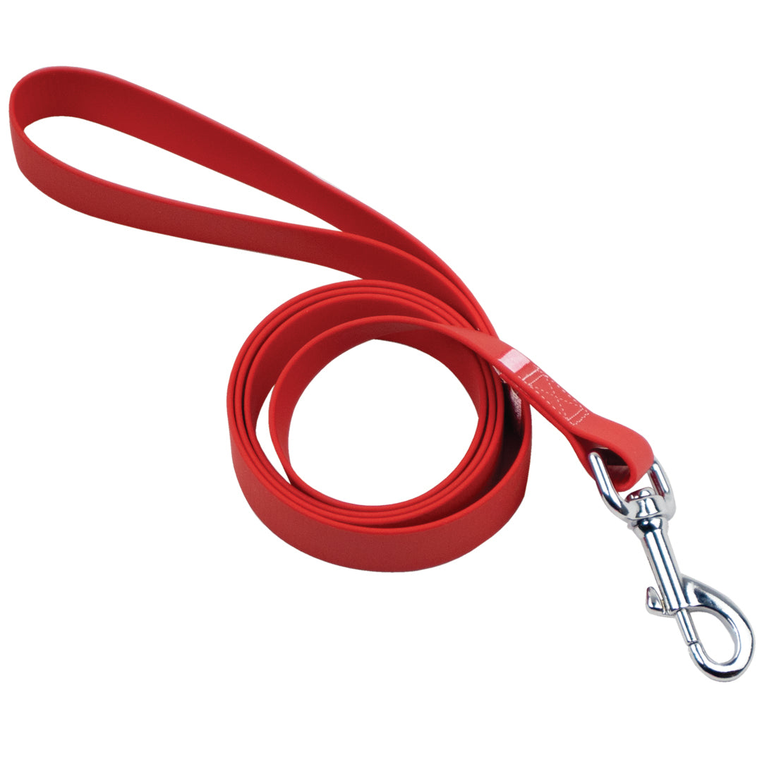 Correa de Silicón para Mascota Rojo - 1.20 m x 2.5 cm