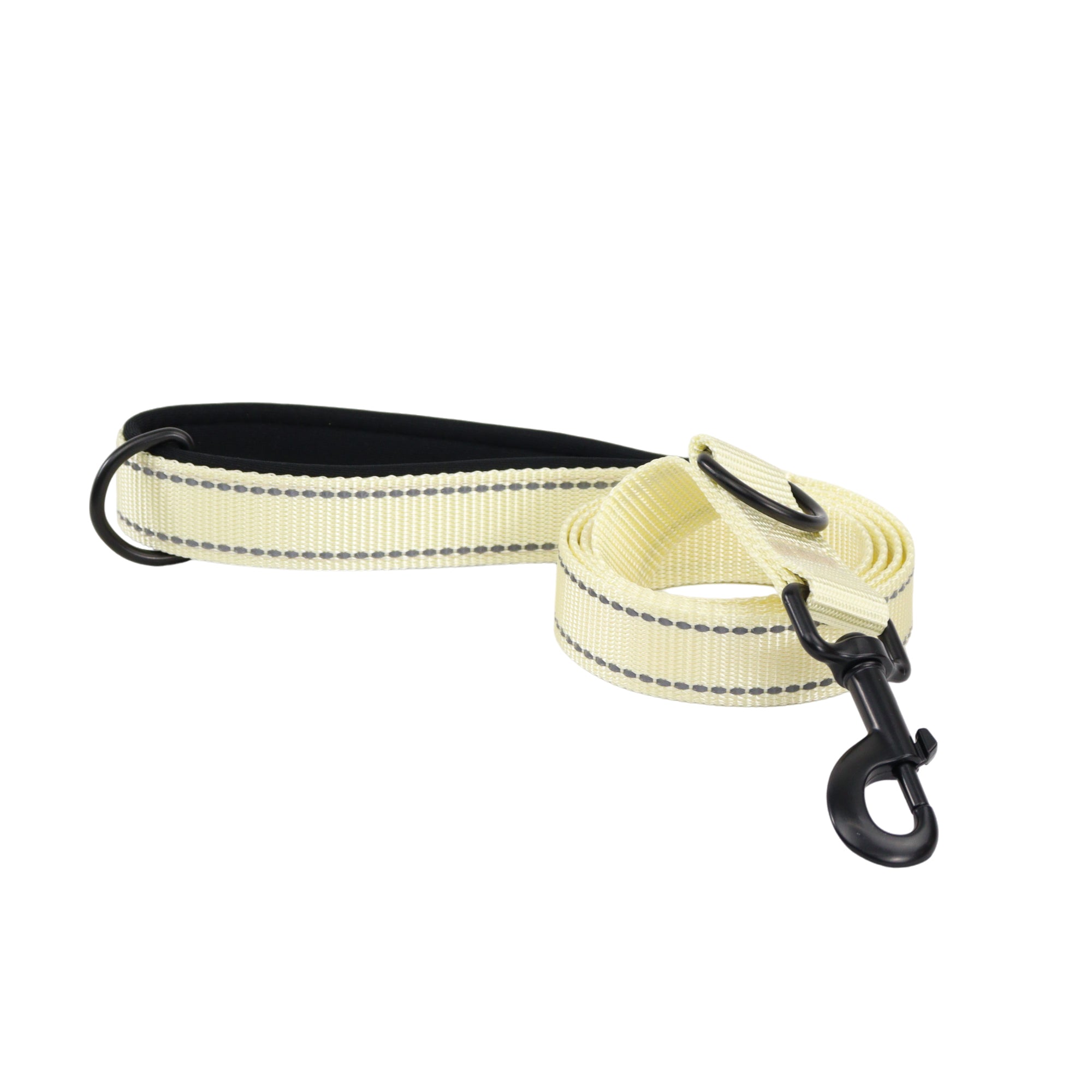 Correa para Mascota Beige con Bandas Reflejantes - 120 cm x 2.5 cm