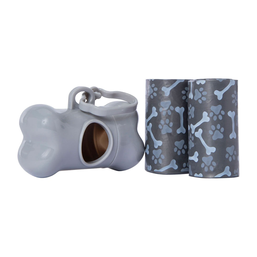 Kit Mascota: Porta Bolsas, Plato Lento Verde y Toalla