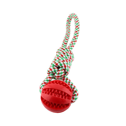 Juguete de Cuerda Trenzada con Pelota de Goma para Mascotas