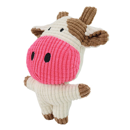 Peluche para Mascota Vaca con Válvula de Sonido