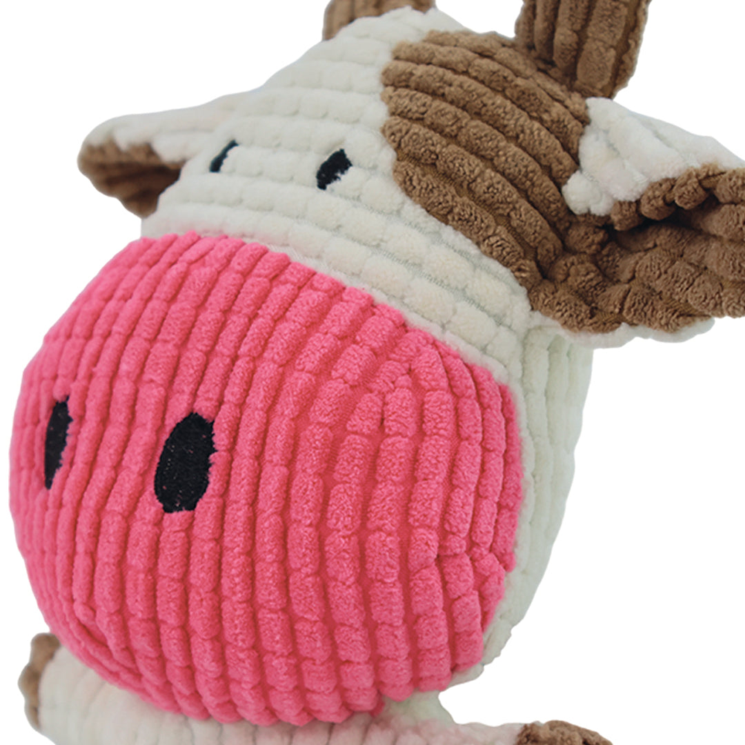 Peluche para Mascota Vaca con Válvula de Sonido