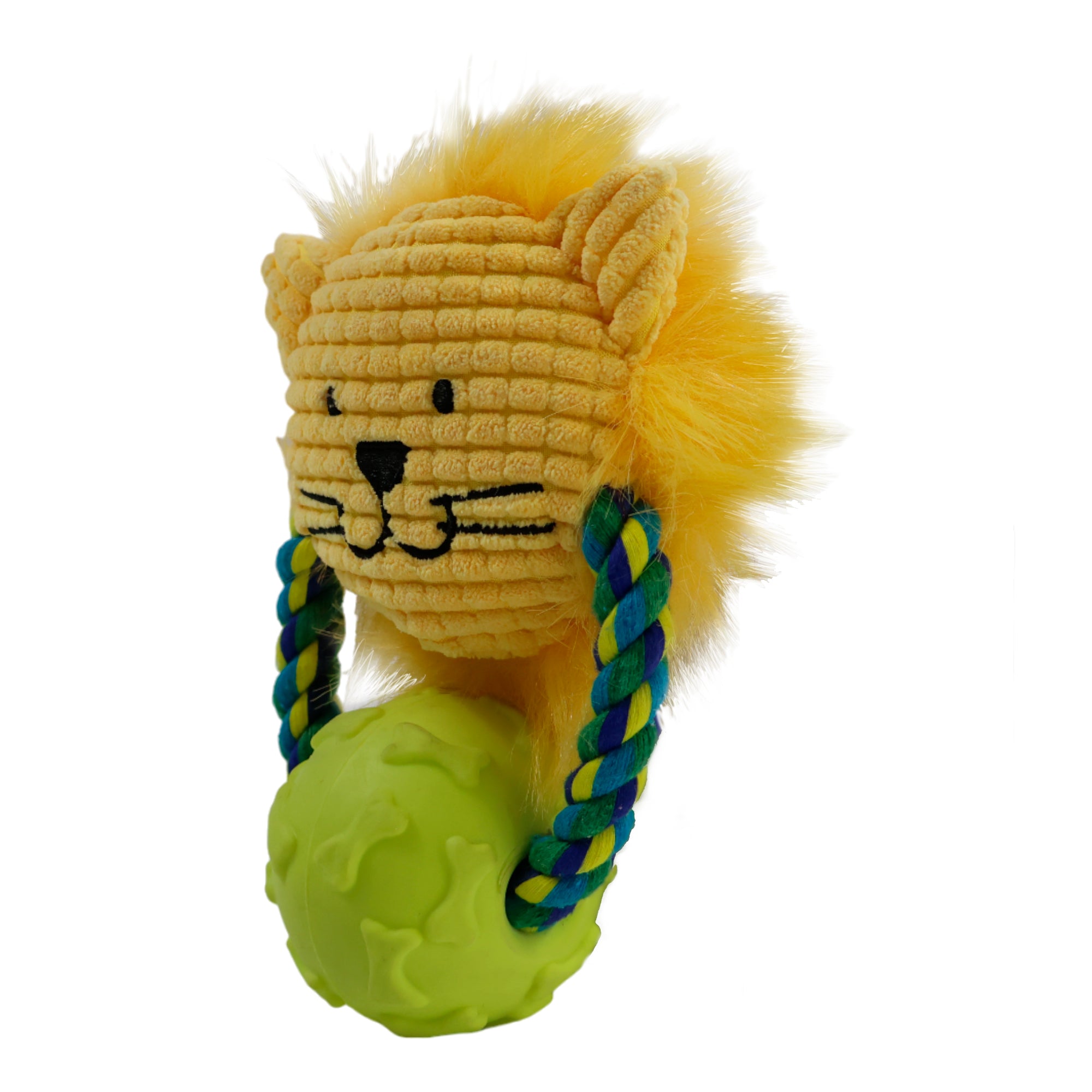 Peluche para Mascota con Pelota León - Válvula de Sonido