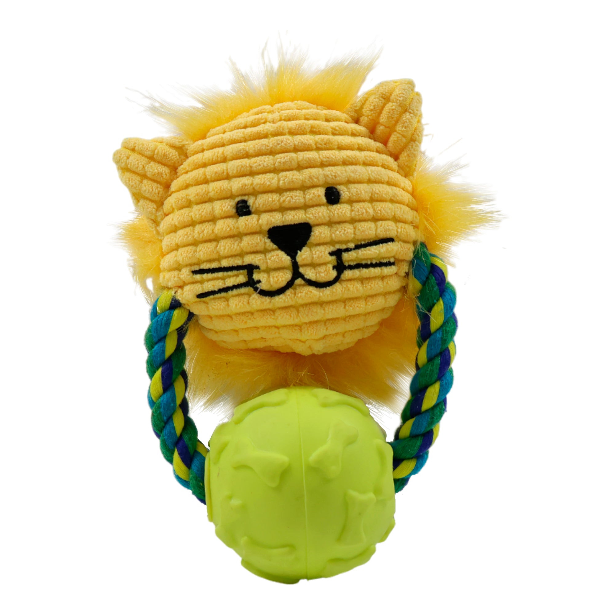 Peluche para Mascota con Pelota León - Válvula de Sonido