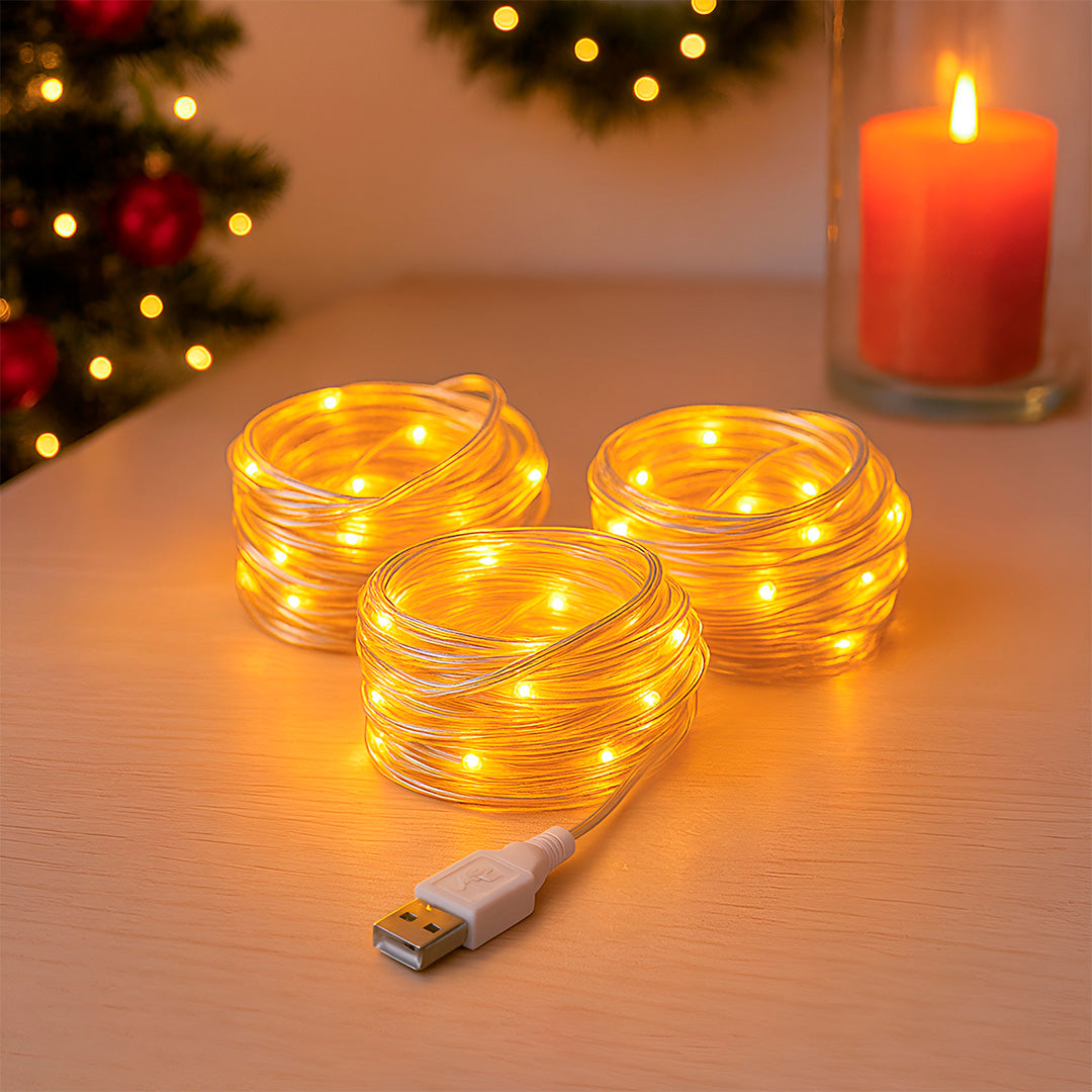 Set de 3 Tiras de Luces LED USB – 5 Metros c/u