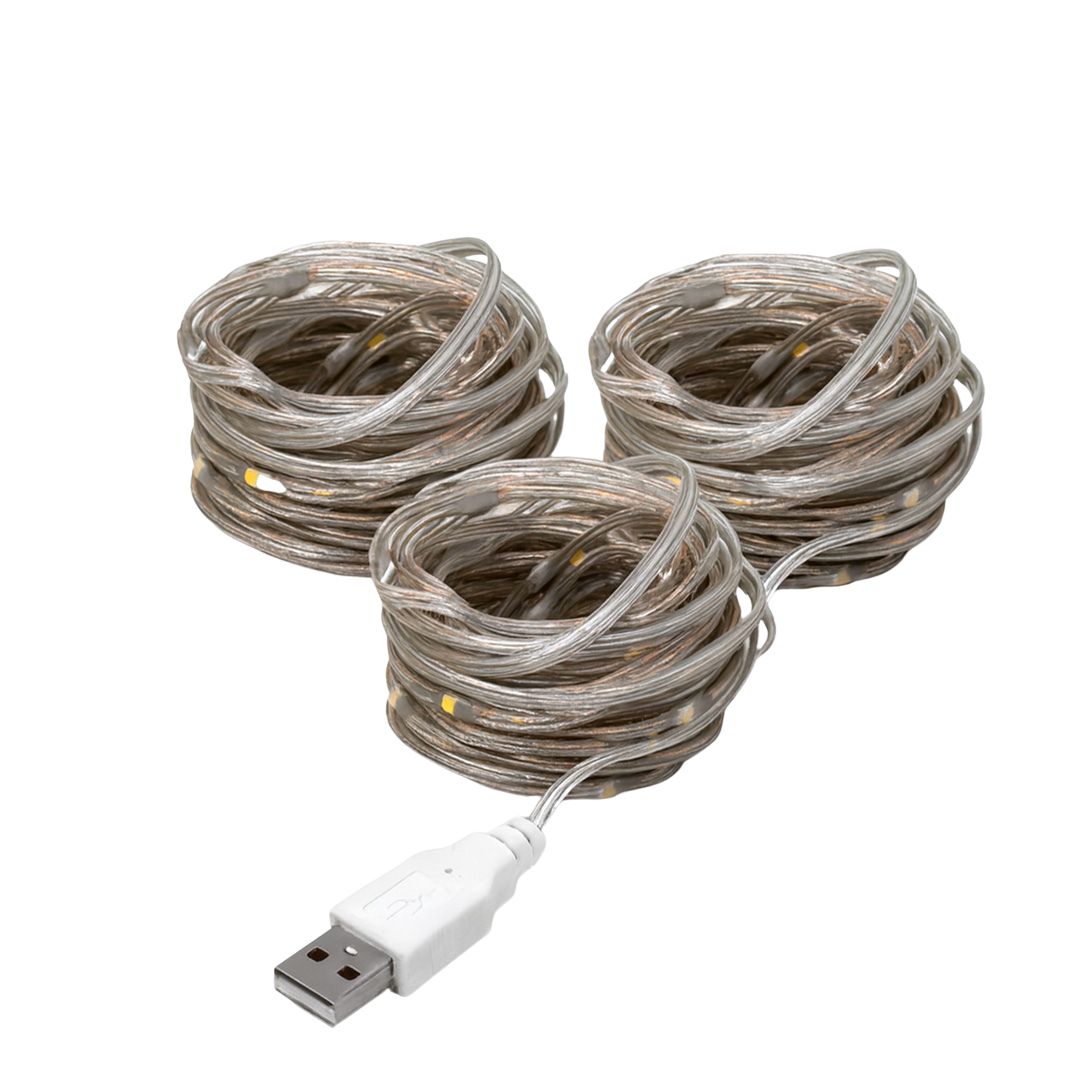Set de 3 Tiras de Luces LED USB – 5 Metros c/u