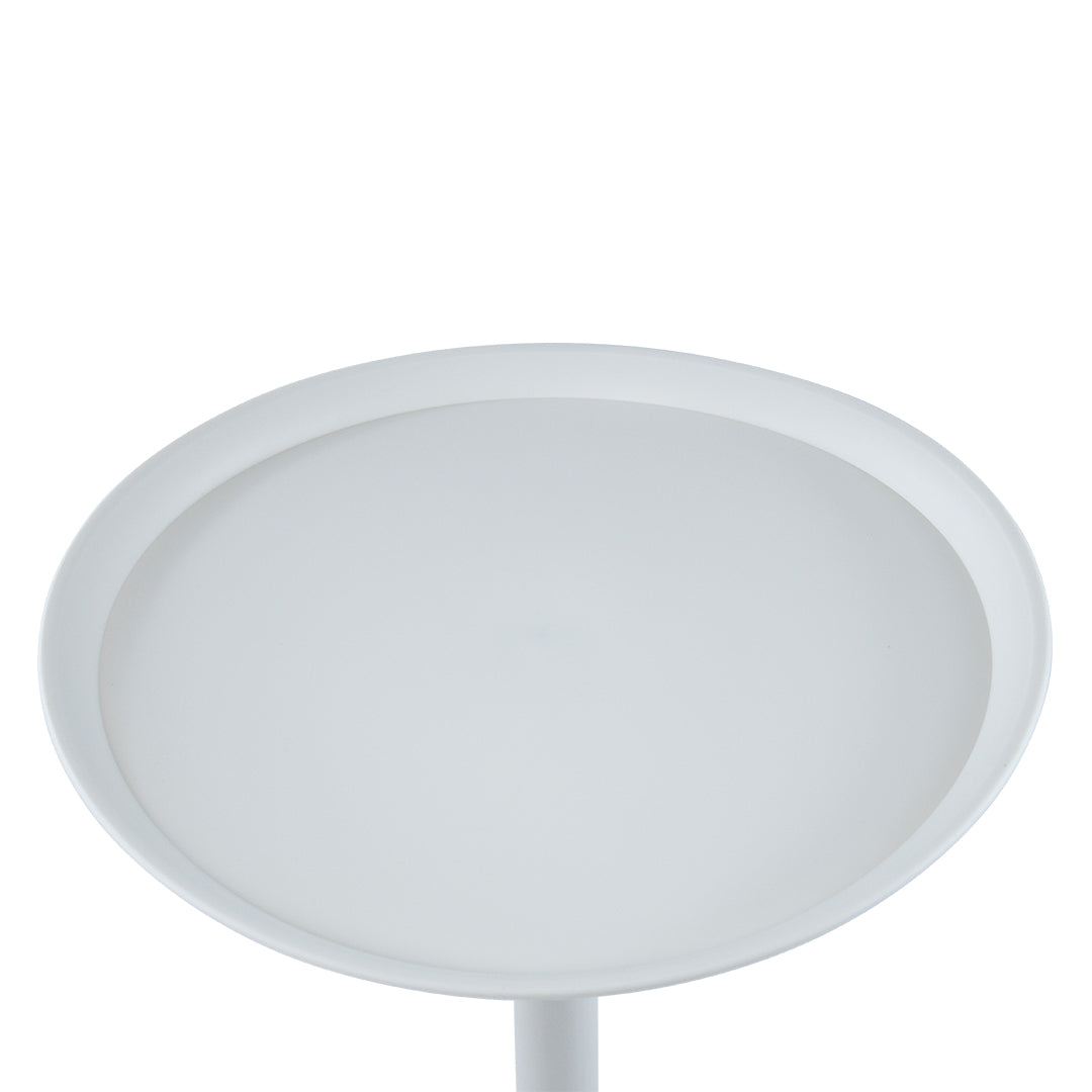 Mesa Auxiliar Redonda “Tulipán” - Color Blanco