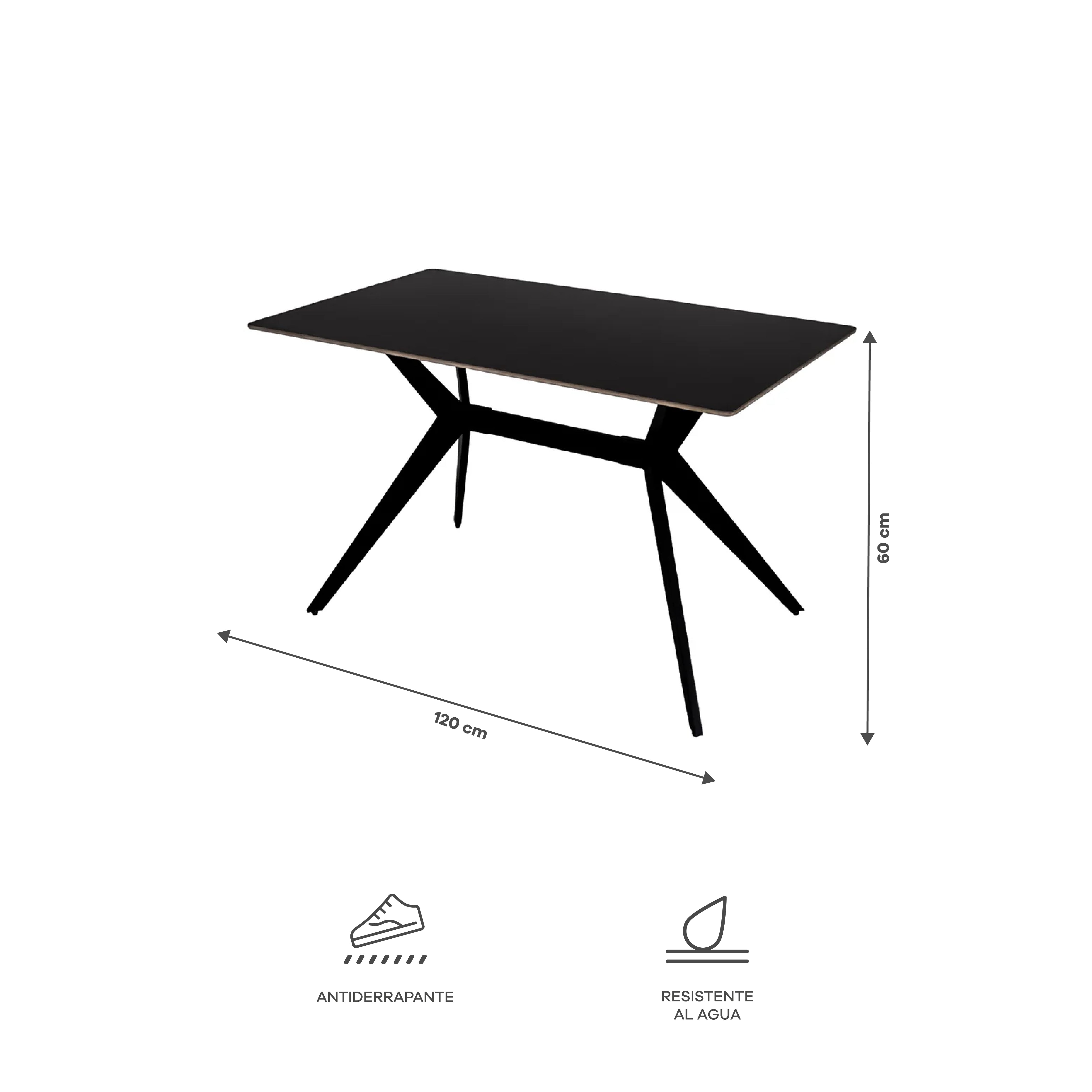 Escritorio Color Negro (120 x 70 x 75 cm)