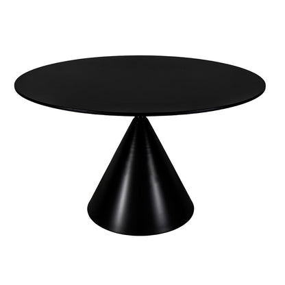 Mesa Comedor Redondo Base Cónica - Color Negro