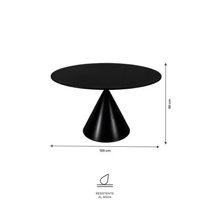 Juego de Comedor - Mesa Cónica y 4 Sillas Rojas Nórdicas