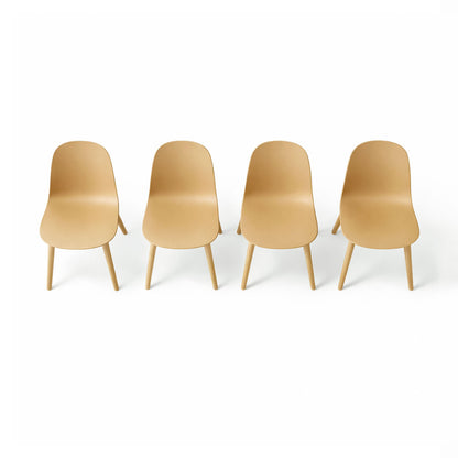 Set de 4 Sillas Ergonómicas – Color Mostaza