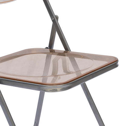 Silla Plegable Transparente - Color Amarillo