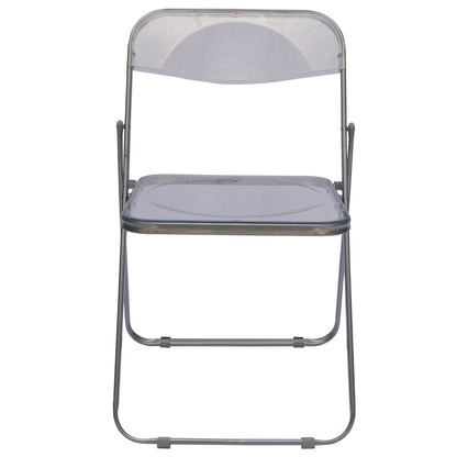 Silla Plegable Transparente - Color Plateado