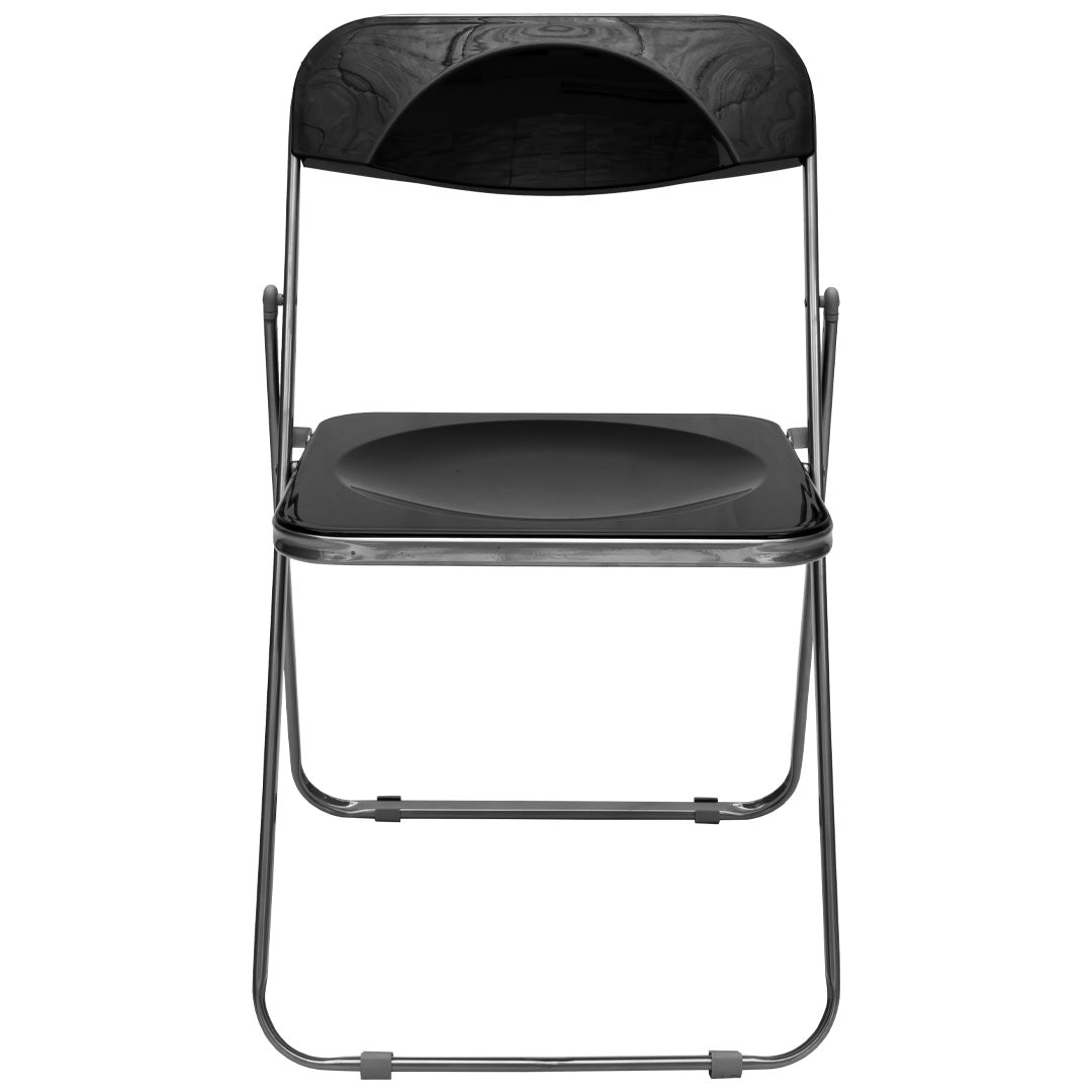 Silla Plegable Transparente Tipo Plia - Color Negro