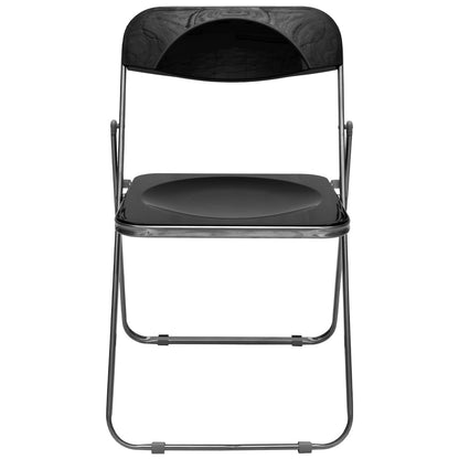 Silla Plegable Transparente Tipo Plia - Color Negro