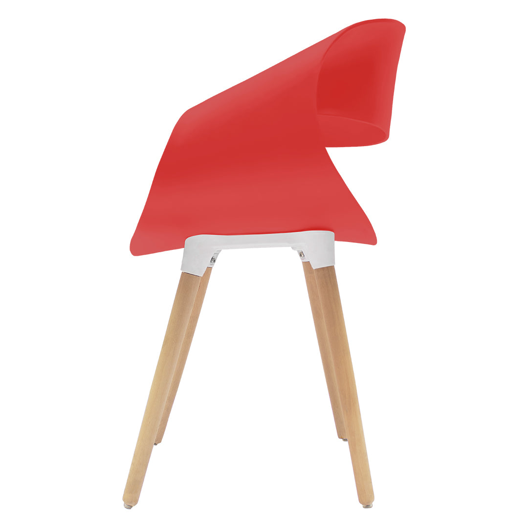 Silla Tipo Eames Plastic Armchair - Color Rojo