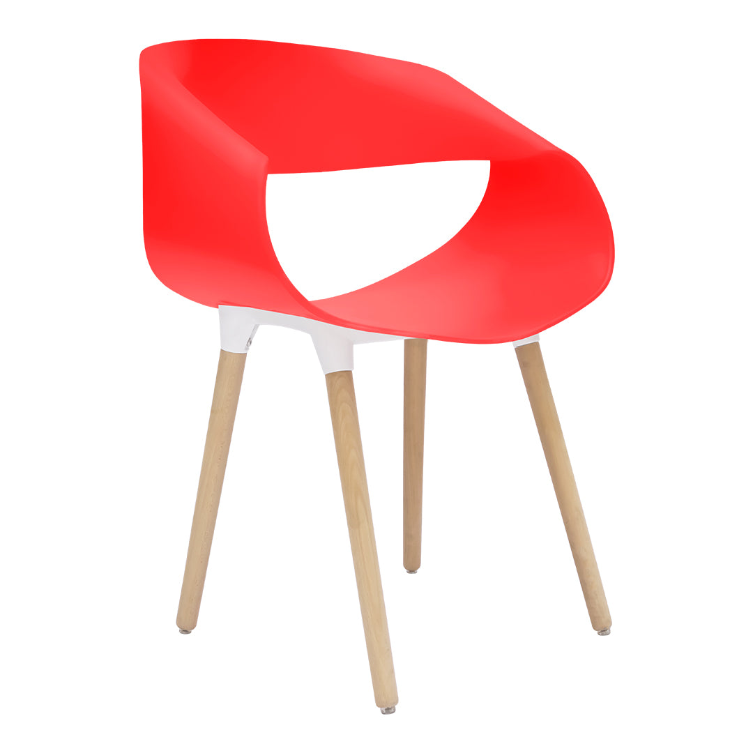 Silla Tipo Eames Plastic Armchair - Color Rojo