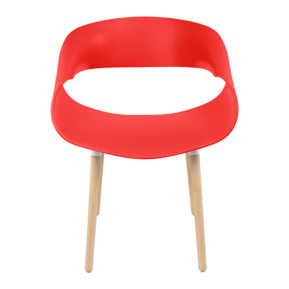 Silla Tipo Eames Plastic Armchair - Color Rojo